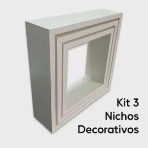 Nicho Decorativo Kit Com 3 Unidades.