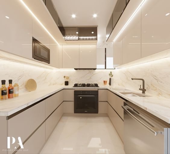 Cozinha em MDF Branco Opala