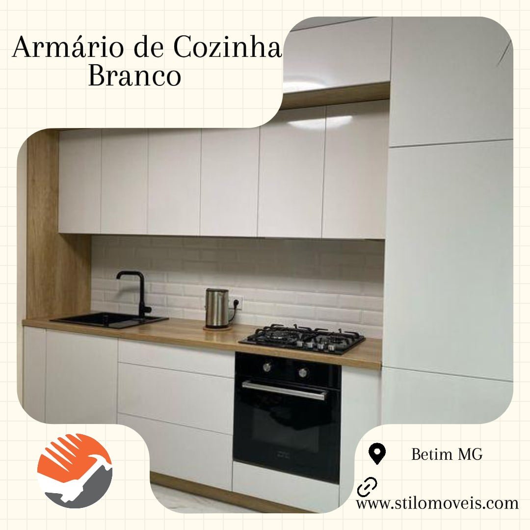 Armário de Cozinha Branco