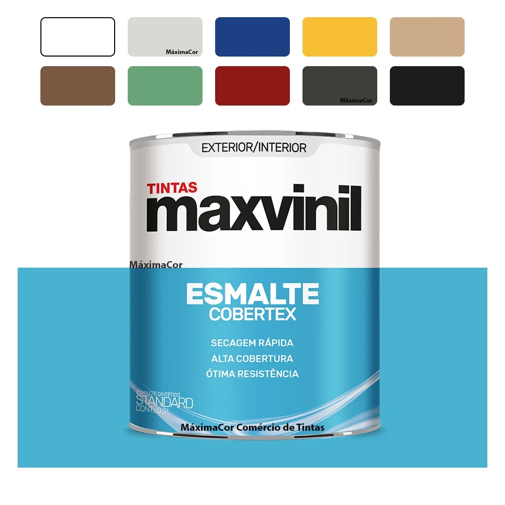 Tinta Esmalte Cobertex Madeiras e Metais Maxvinil 900ml