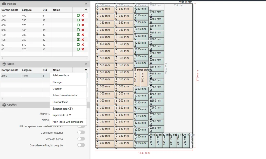 Plano De Corte MDF Grátis