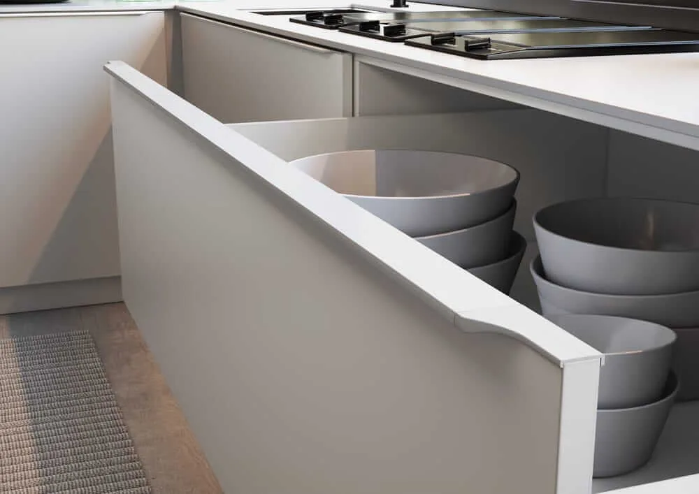 Puxador Para Cozinha Cozinha Facetato Onix - Branco Brilhante