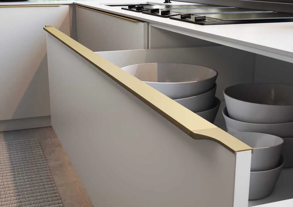 Puxador Para Cozinha Facetato Onix - Dourado 