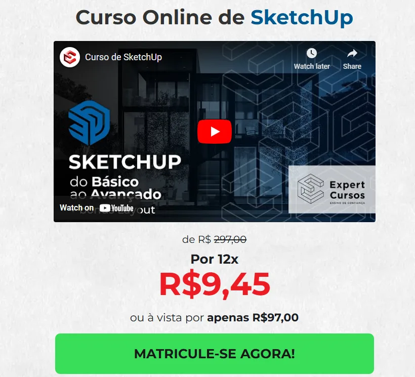 Curso Online de SketchUp grátis