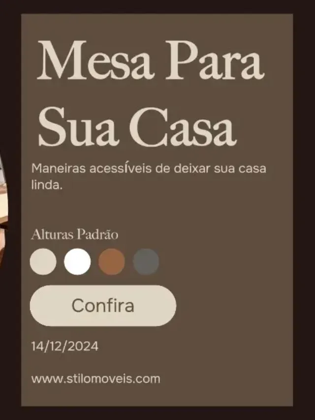 Qual o tamanho padrão de mesa para sua casa